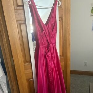 Sherri Hill Hot Pink Prom Dress